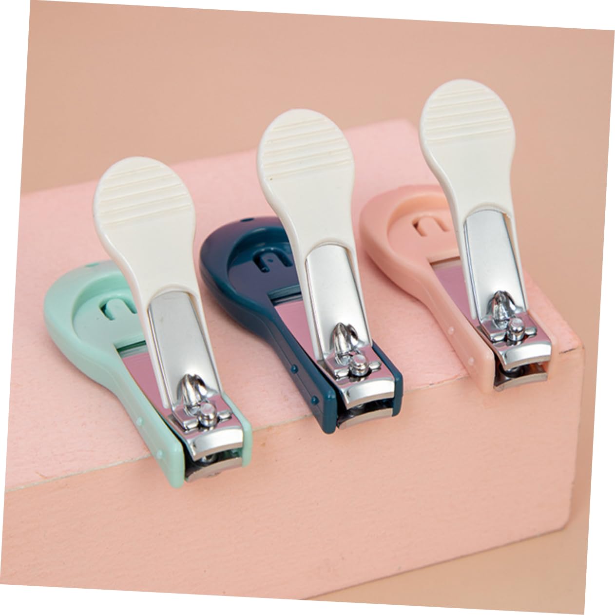 VANZACK 15 Stck. Teiliges Nagelknipser mit Silikonhülle Sicherer Nageltrimmer für Neugeborene und Kleinkinder Ergonomisch Gebogen Leicht Kompakt zur Präzisen Fingernagelpflege und
