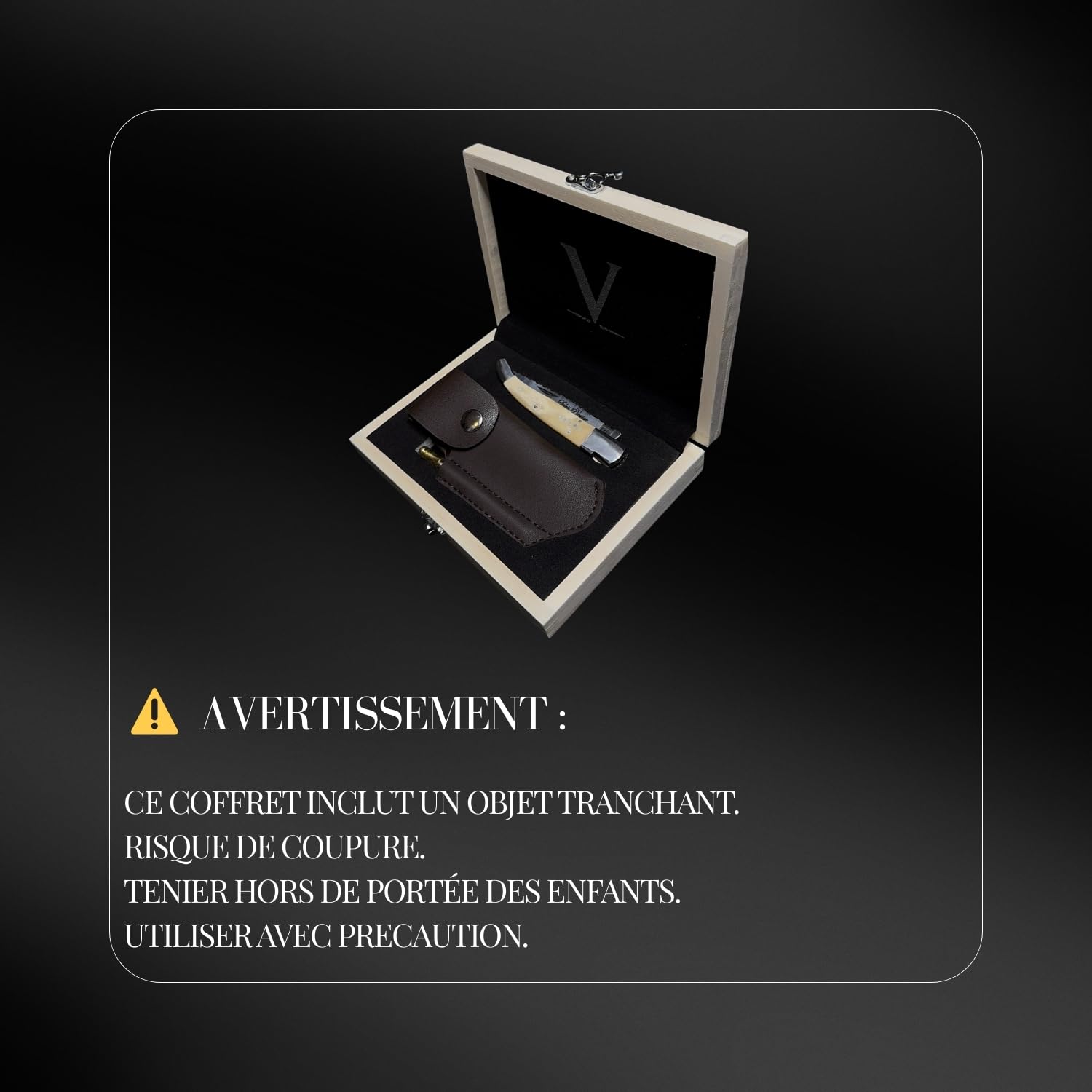 Couteau Pliant Tradition Française Type Laguiole - Coffret - Cadeau Homme