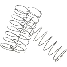 3pcs Trumpet Button Spring Stainless Steel Silver Accessory