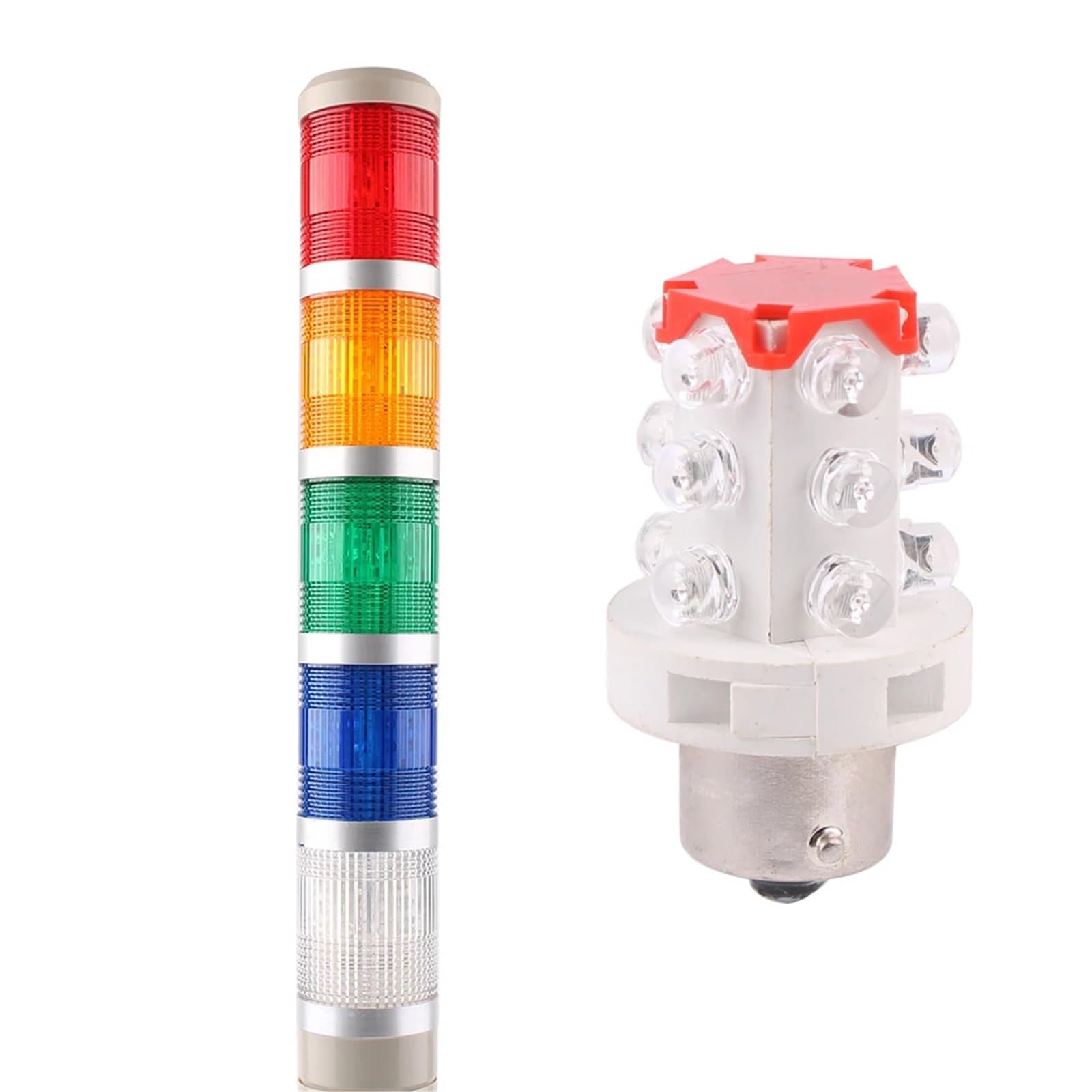 LGP-205/505 5 warstw 12 V 24 V 110 V 220 V przemysłowa wieża sygnał stabilny sygnał ostrzegawczy lampa błyskowa LED (światło stałe 110 V)