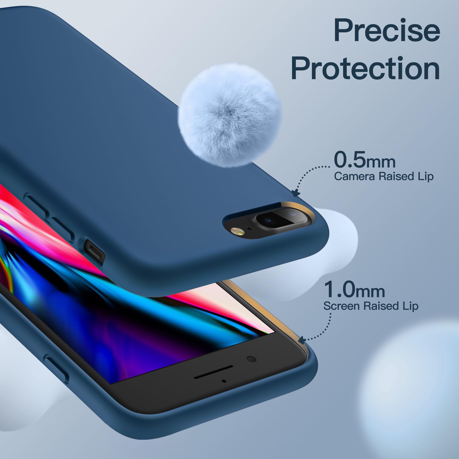 Allytechgroup Compatible With IPhone 8 Plus/7 Plus Wallet Case, Credit Card Holder PU Leather Flip Kickstand Protective Shockproof Cover Women Men Iphone 8