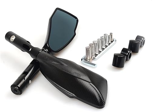 Miniatura 4 de Espejo M8 M10 Aluminio CNC Motocicleta Retrovisor Espejo Lateral Para Kawasaki VERSYS 650 ER6N Er6f Ninja 300 250r Z750 Z800 Z900 (Color Azul,