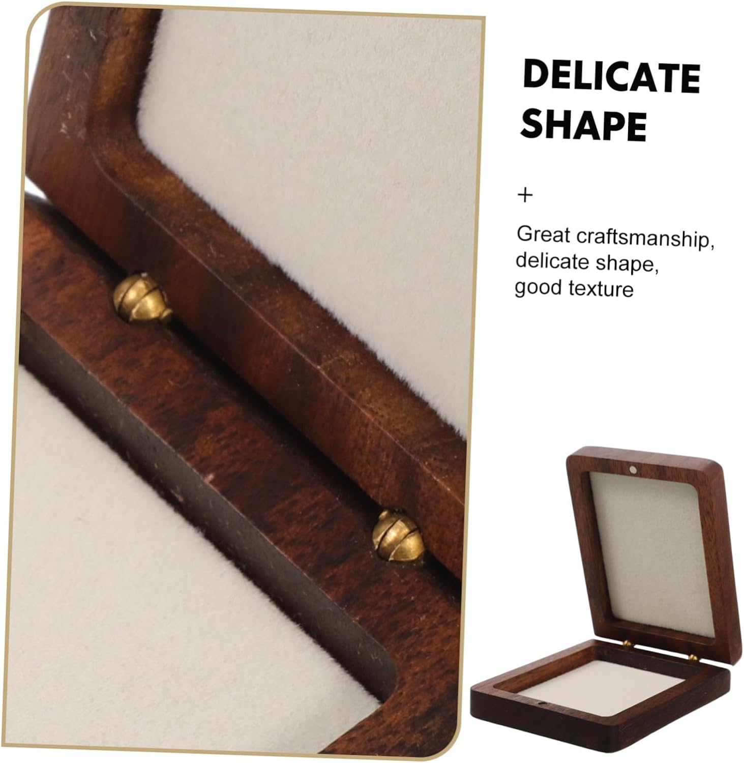 Wooden Badge Display Case for Pins and Badges, Desktop Storage Box image 3