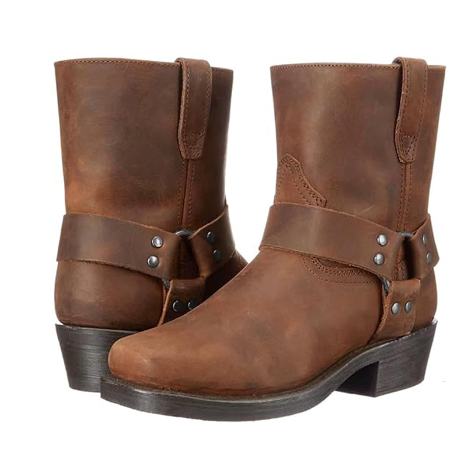 1 para męskich butów jeździeckich – średniowieczne buty ze skóry PU – steampunk retro skóra PU buty rycerskie – modne skórzane buty rycerskie – outdoorowe buty kowbojskie