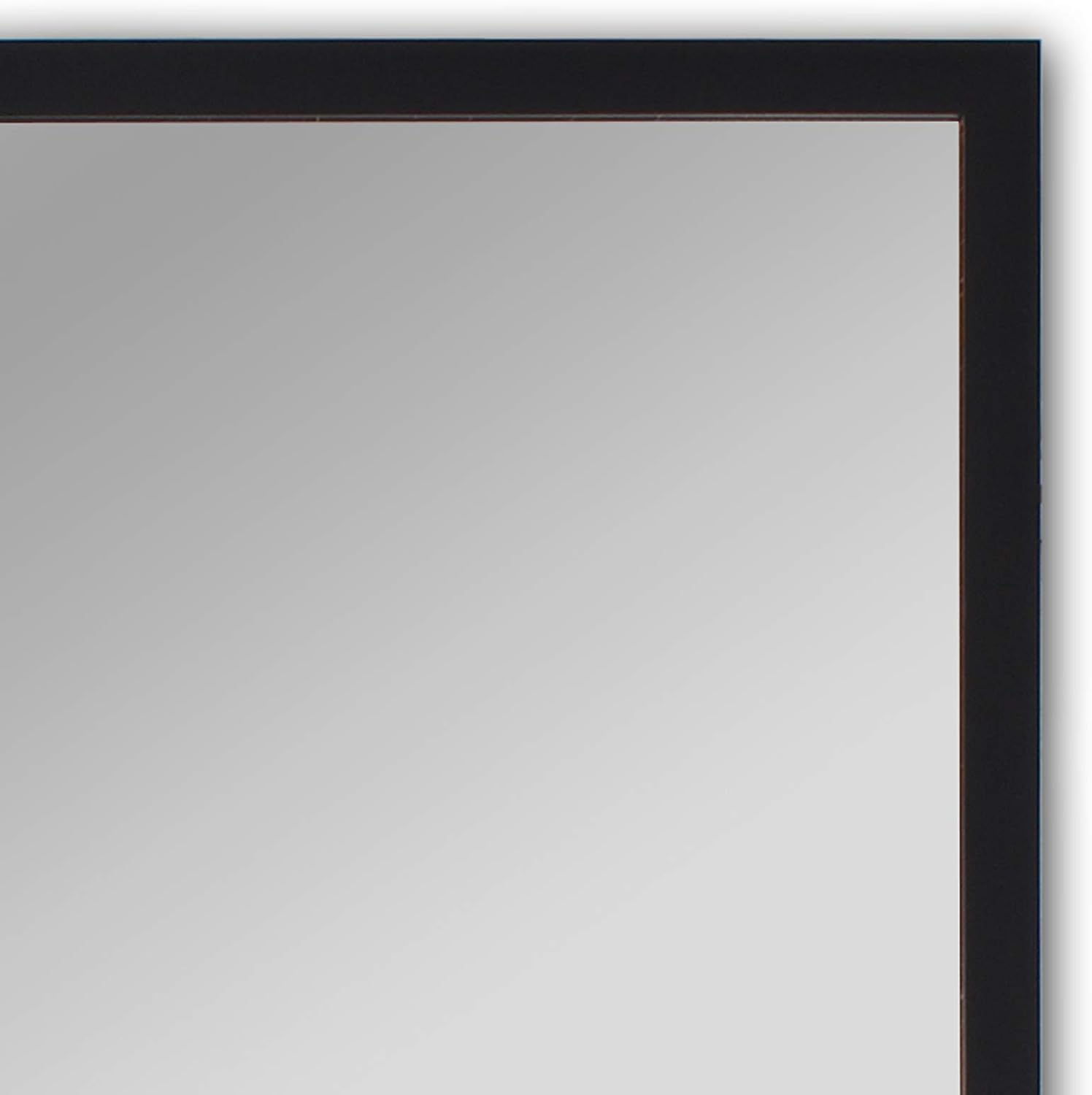 Radiance goodsTextured Black Rectangular Framed Wall Mirror 36" Height