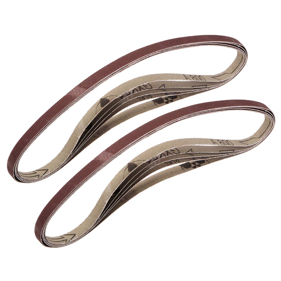 10 Courroies Abrasives Zaplyte Oxyde D'aluminium Grain 36 - 8 X 19 Cm