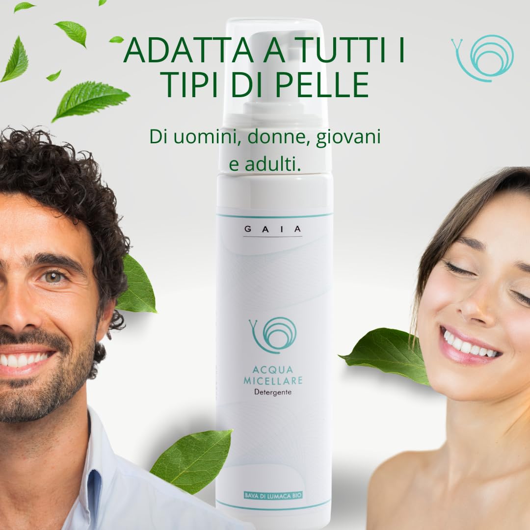 Greenlab Eliciculture Mousse Nettoyant Démaquillant Visage et Cou GAIA 200 ml - Avec Bave d'escargot pure, pour une peau propre, fraîche et lumineuse; Convient à tous les types de peau