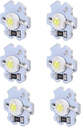 Miniatura 4 de Hyuduo Bombilla LED de chip de 1 W, 5 V, cuentas de luz de 200 lm de brillo, chip de fuente de luz con placa de aluminio para reflector, paquete de