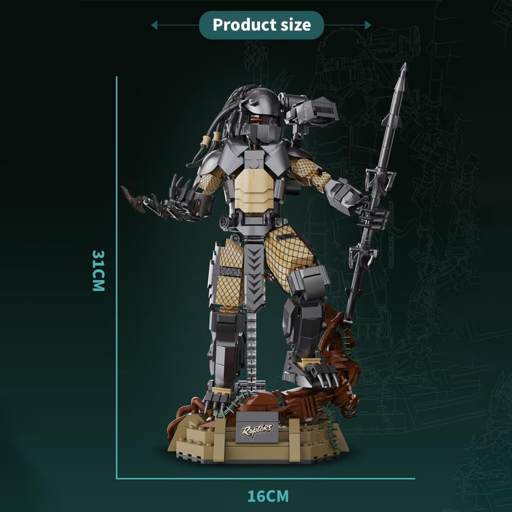 highdar Technik Alien Warrior Modellbausatz, 978 Klemmbausteine Detailgetreue Sci-Fi-Figur Konstruktionsspielzeug, Geschenk für Jugendliche und Erwachsene