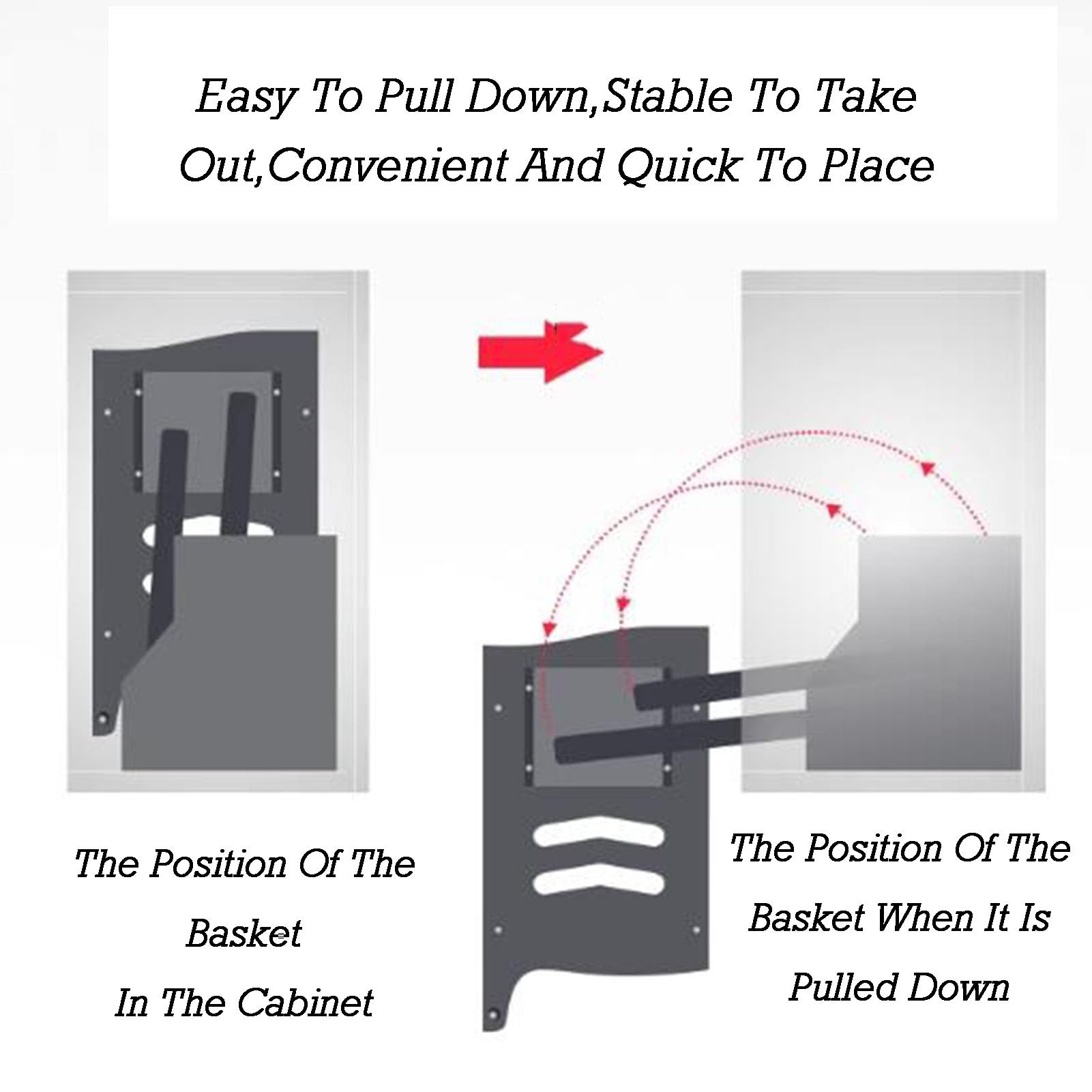 Cesta Elevadora, Estante Desplegable, Estante For Platos Resistente | Cierre suave hidráulico con retorno automático, estante ajustable for gabinete de pared(Cabinet-900mm)