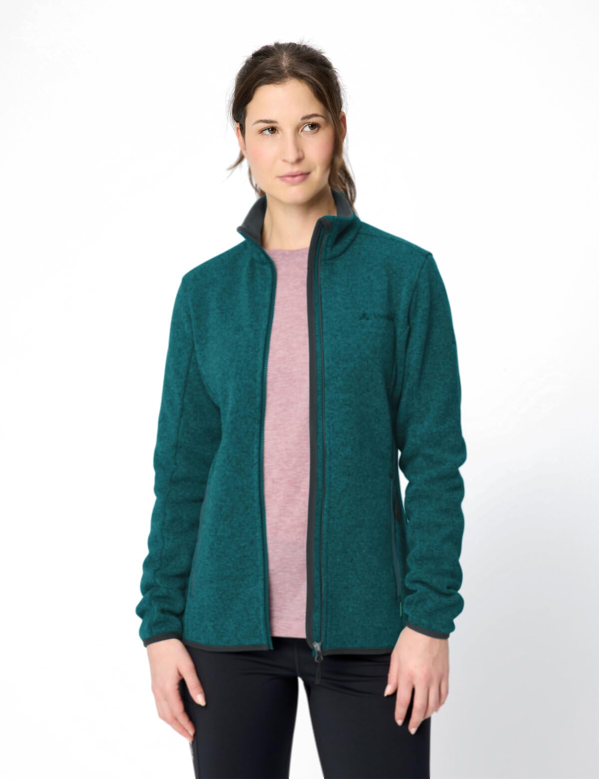 VAUDE Women's Rienza Jacket IV, wygodna i ciepła kurtka polarowa dla kobiet, do wędrówek lub dobrego samopoczucia, przyjemnie ciepła i wytrzymała