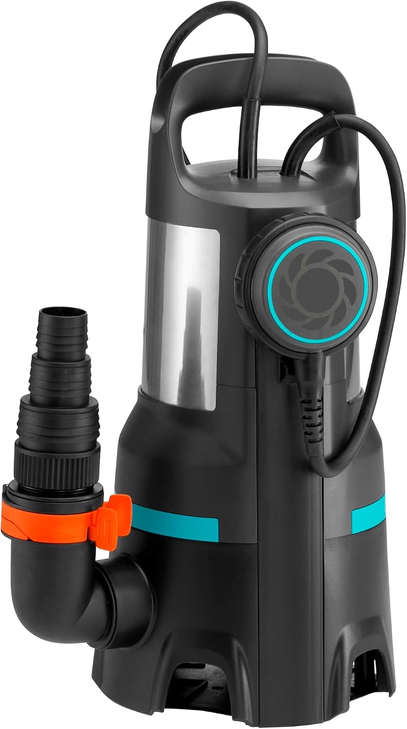 Evac Sub 25000 Gardena Ppe Sub AC Flow Rate 25,000 L/H, Dark Auto, Comr Flow AC Continuous Function, Partic Dirt 38 mm; Sys Rac Fast, 1100 W (9046-20)