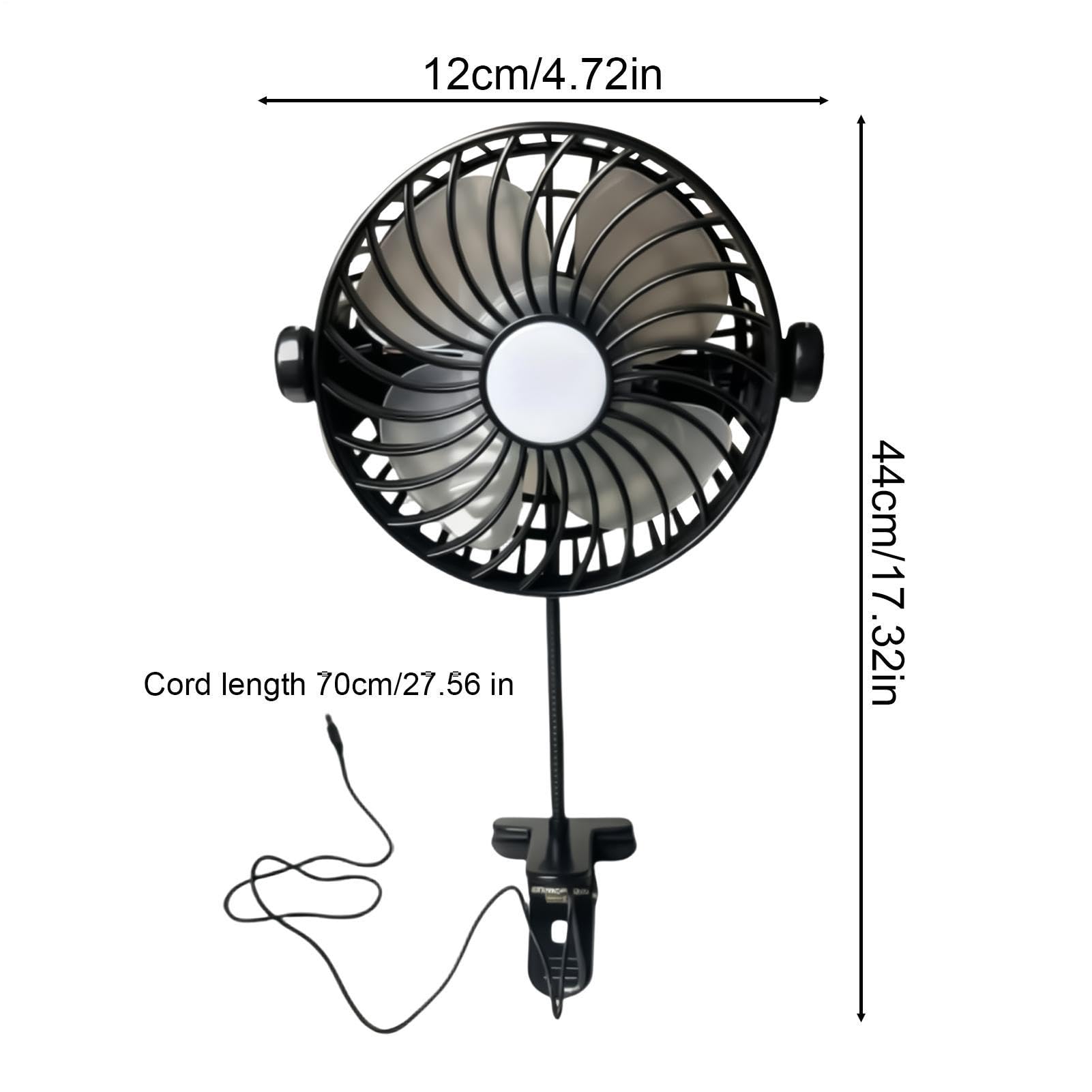 Mini ventilatore a clip – ventilatore portatile USB flessibile a collo di