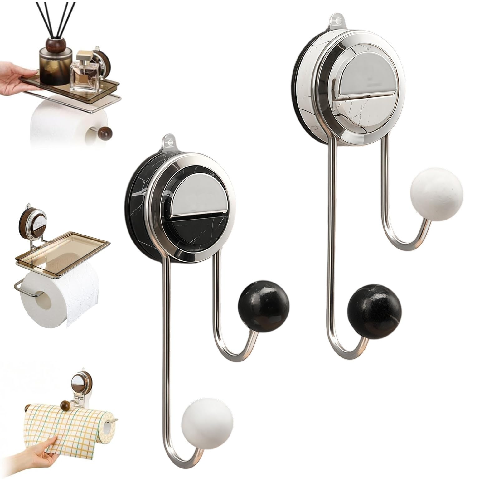 2026 No Drilling Suction Stainless Steel Toilet Paper Holder, Firm Strong