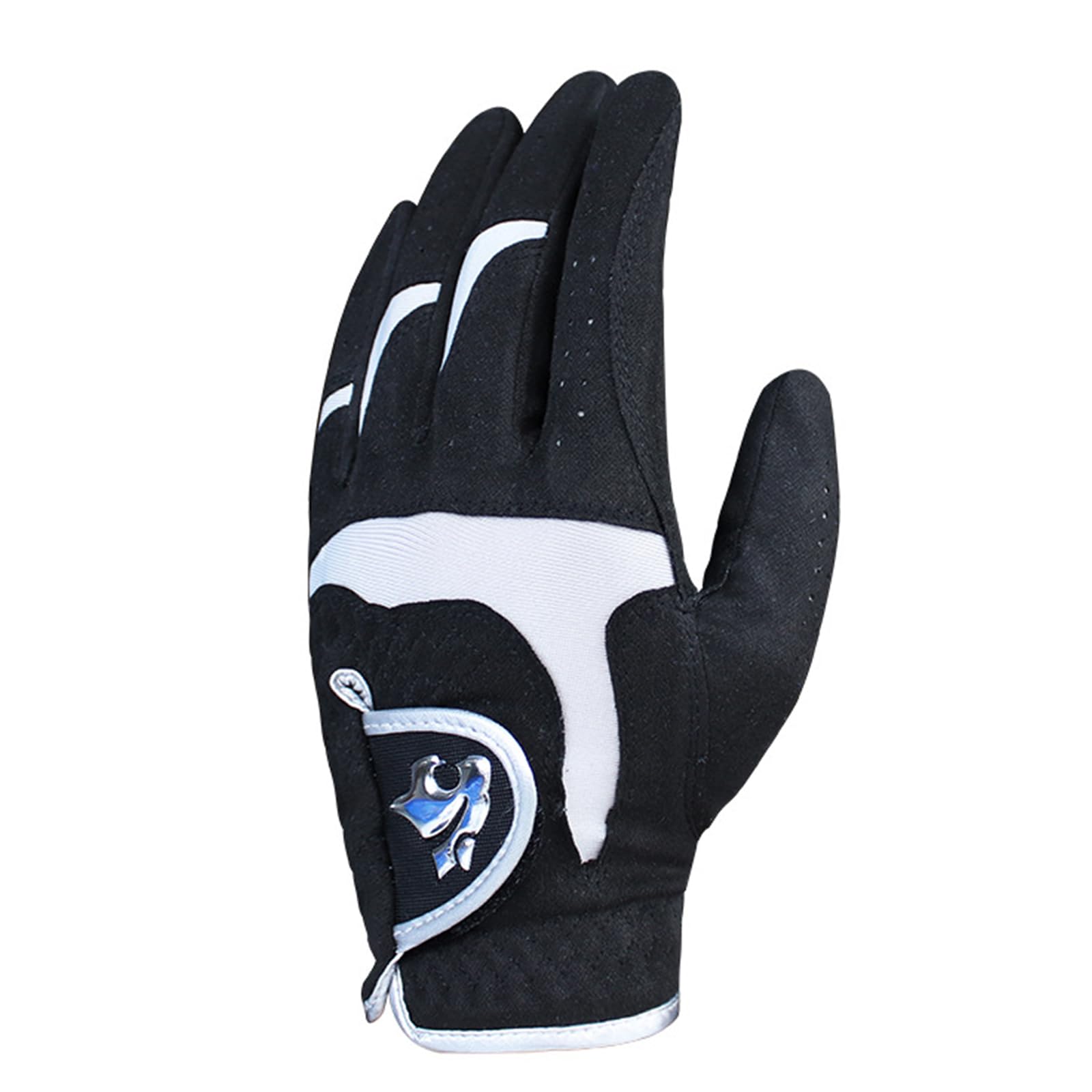 1 Pièces Gants de Golf Hommes Antidérapant Respirant Microfibre Tissu Main Gauche Golfeur Sports de Plein Air Gants avec Velcro,Black,26(Length20cm)