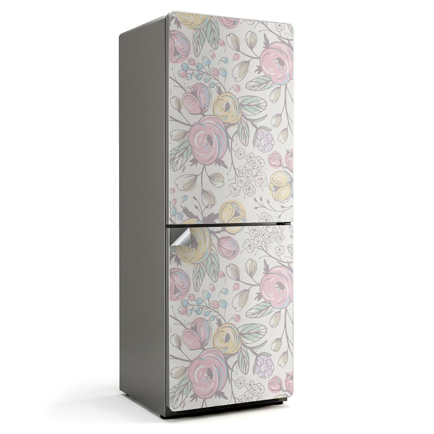 Sticker frigo 70x190 cm pour masquer les rayures de cuisine