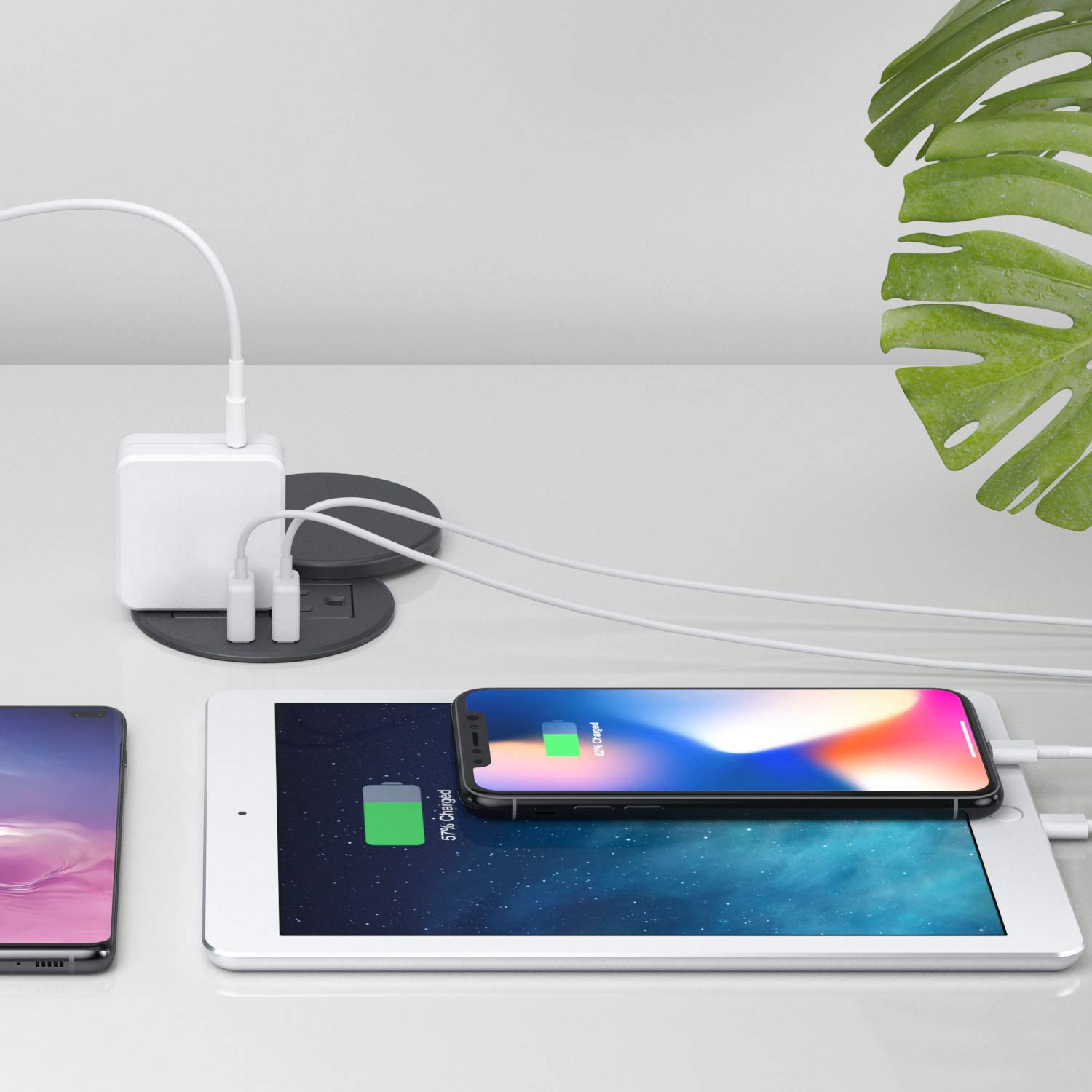 Buy Desktop Power Grommet with Wireless Charger,Countertop Power