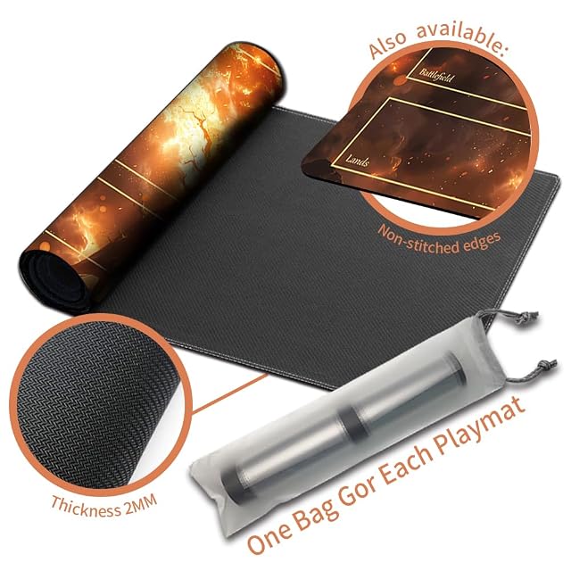 Foto 4 de 5 de Juego de Mesa Alfombrilla de Juego MTG de 60 x 35 cm + Bolsa Impermeable Gratuita Compatible con OCG CCG RPG…