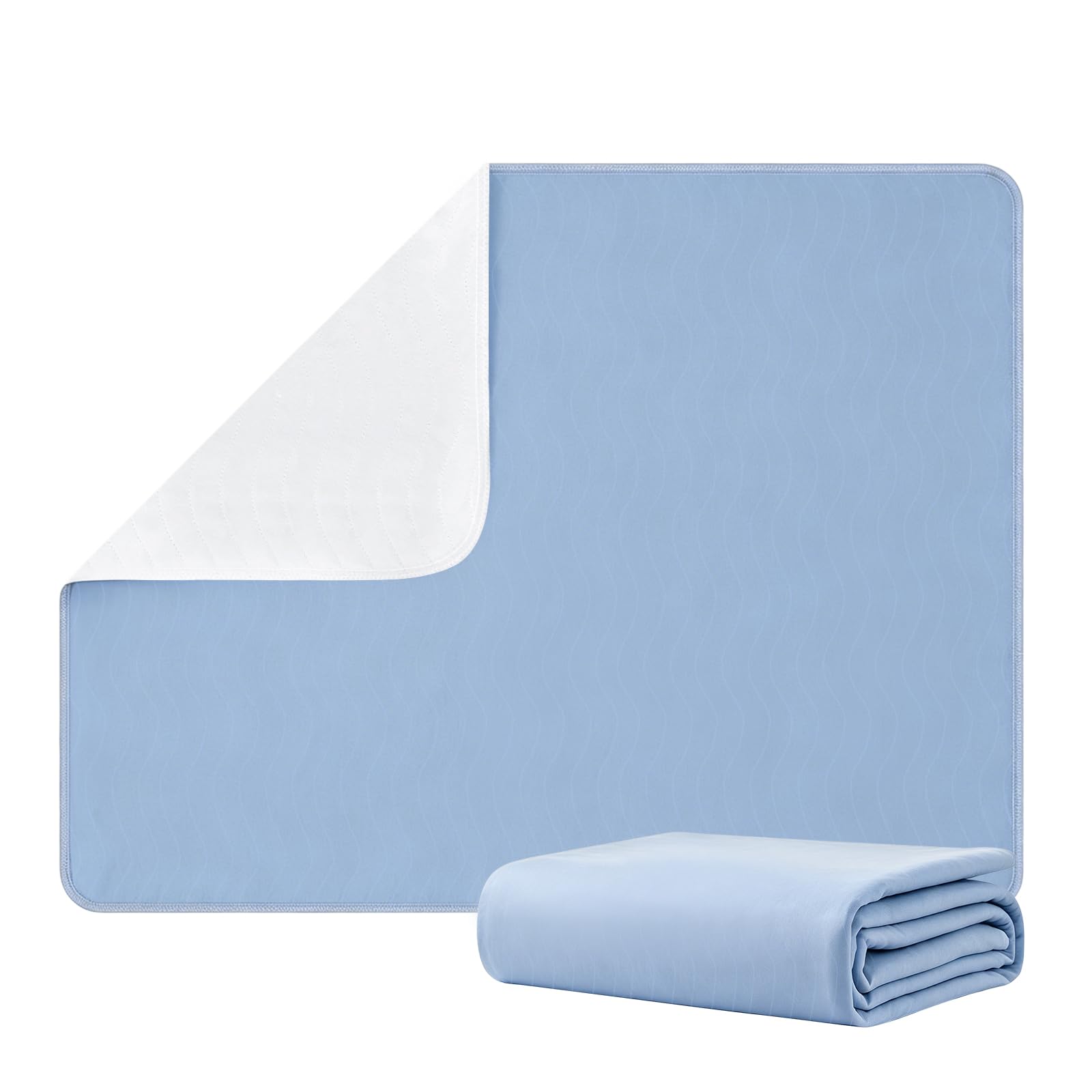 HAGOT Washable Waterproof Bed Pad, Non‑Slip Absorbent Mattress Protector, Reusable Incontinence Underpad For People and Pets, 75 x 90cm