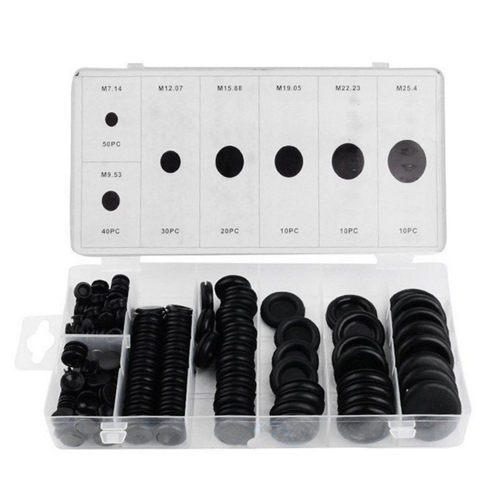 LIUZIKUN 170 Rubber Grommet Assortment Hole Plug Set Electrical Wire Gasket