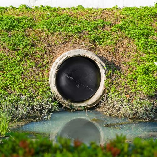 Image of Glooglitter 20 Inch Inflatable Pipe Plug Sewer Test Plug Rubber Plumbing Test Balloon Ball for Sewage Pipeline Inspection (with 39.37 Plastic Extension Hose)