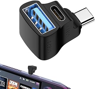USB C 90 Degree Adapter (Two Styles), 100W USB C Male to USB C Female Right Angle Extender Connector for Steam Deck, Switch, MaccBook Pro/Air, Tablet, Phone and More Type C Devices