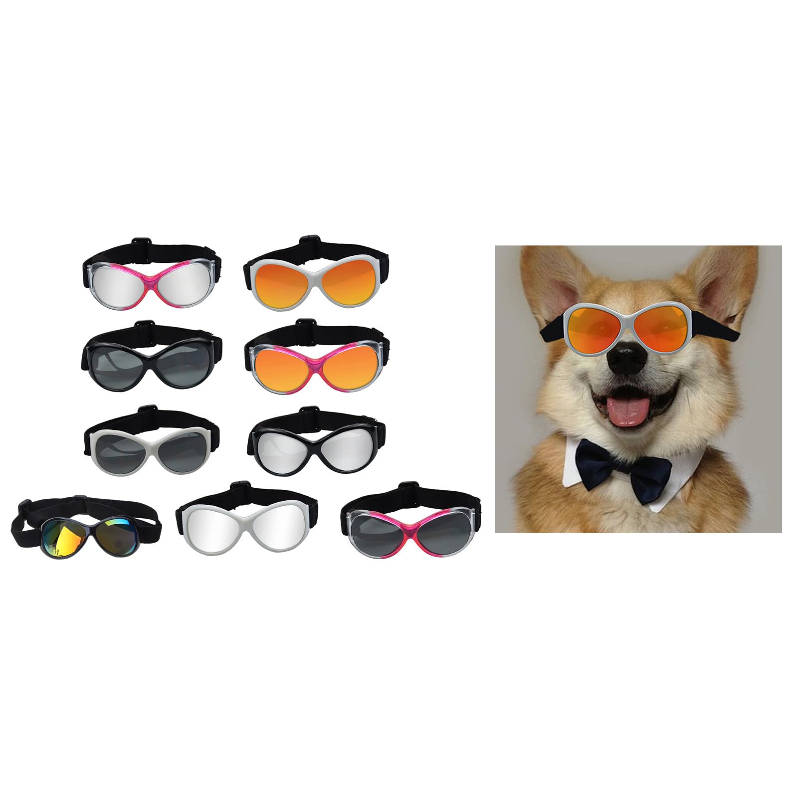 Ywmsfl Winproof Dogs Suitable for Large Dogs Pet Glasses for Snow Beach Outdoor Snow Sports Eye Wear