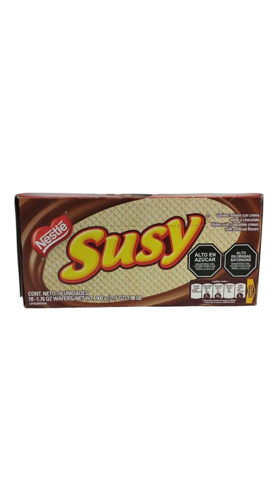 CAJA DE GALLETA SUSY - GALLETA RELLENA CON CREMA SABOR A CHOCOLATE - SUSY - 18 UNIDADES - CAJA
