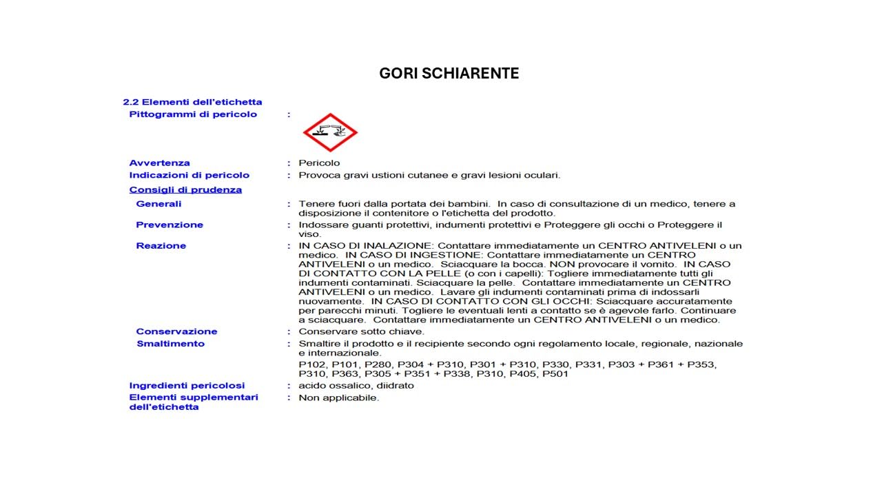 Gori SCHIARENTE 1 l do drewna zewnętrznego, Bezbarwny