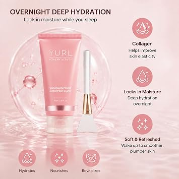 Collagen Night Wrapping Mask, Collagen NightWrapping Peel-Off Mask,2.53 Fl