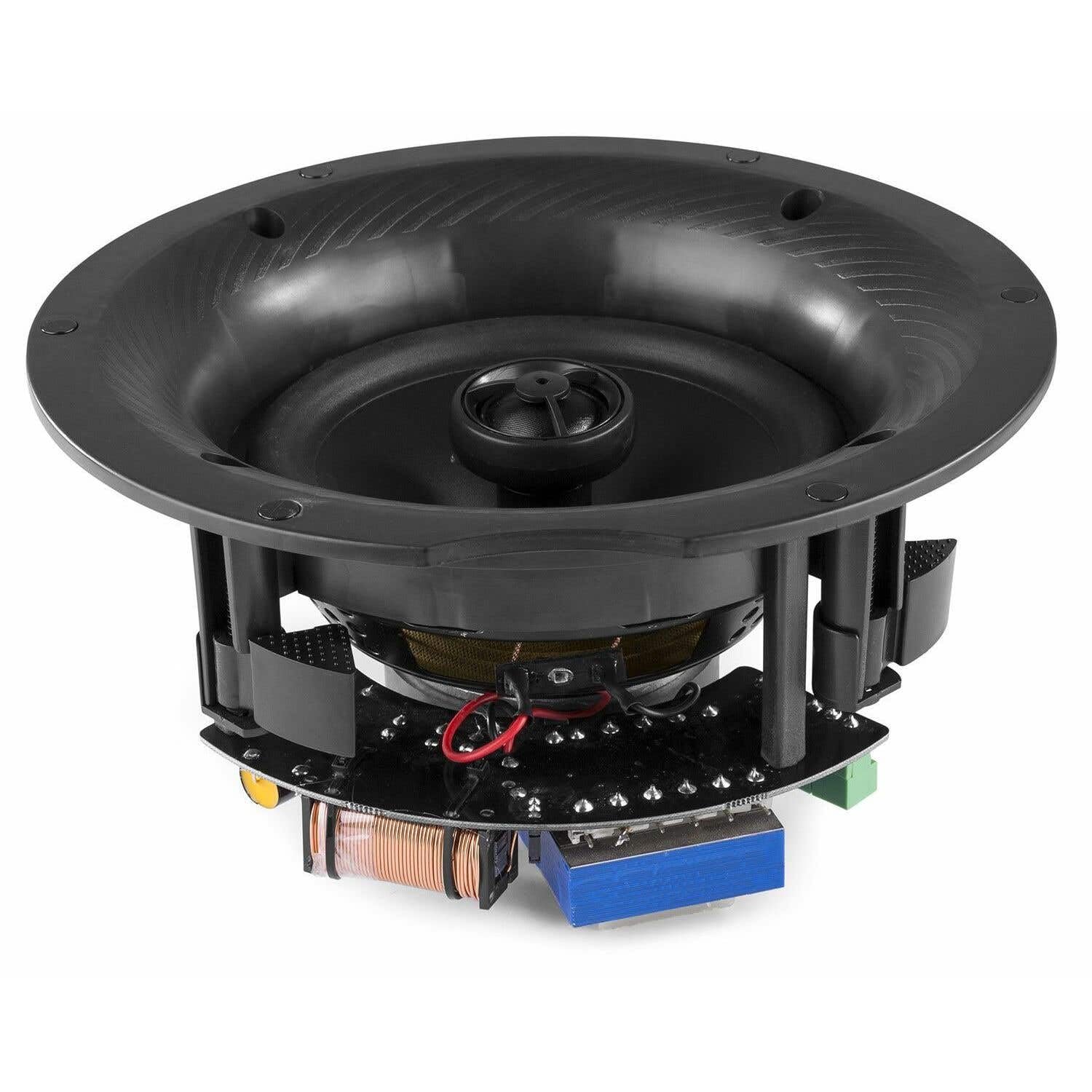 Power Dynamics FCS6 - Haut-Parleur de Plafond, Livré à l'Unité, 6,25" 100 V/8 Ohms, Design Élégant, Couleur Blanc, 242 x 242 x 100 mm