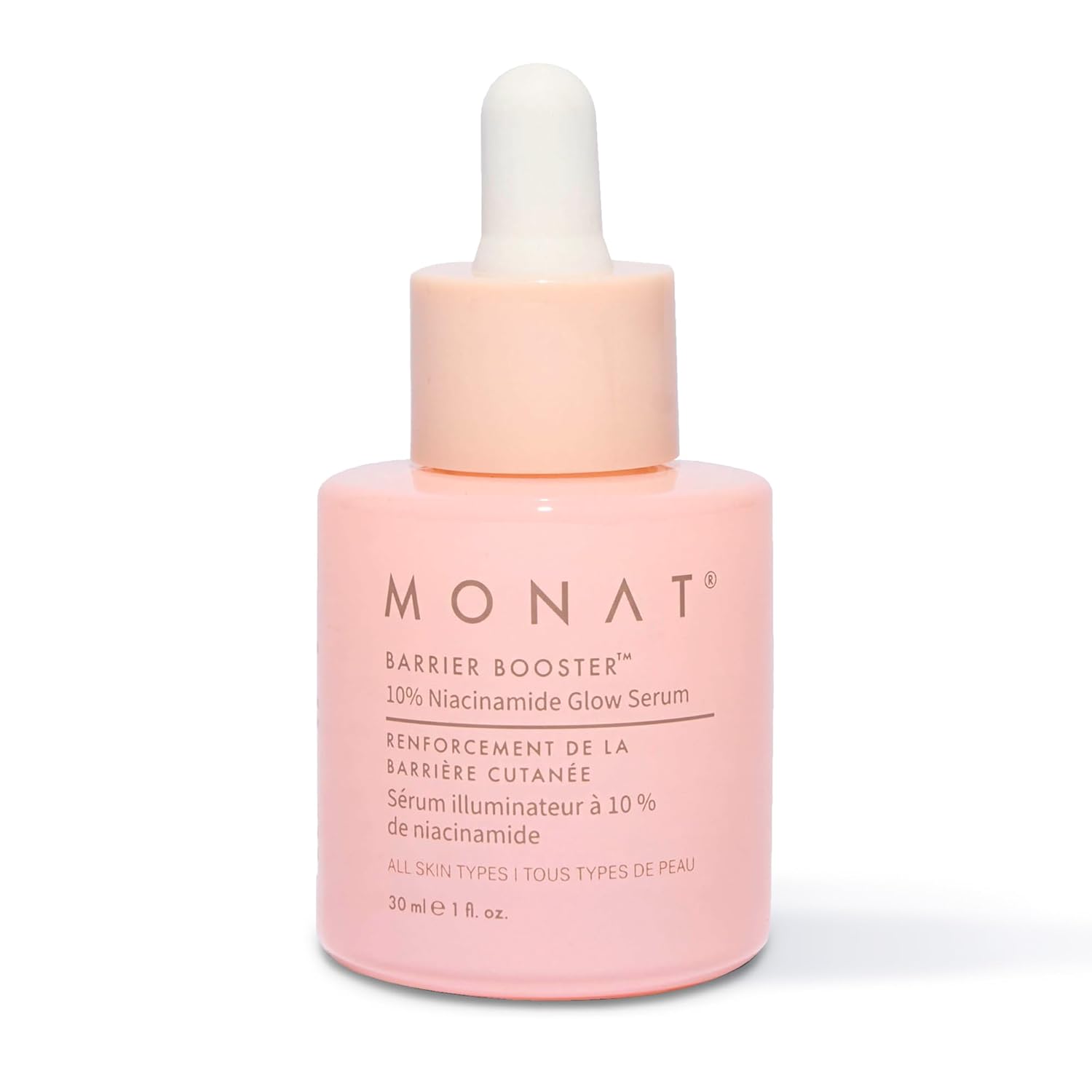 MONAT Barrier Booster™ Niacinamide Glow Serum – Lightweight, Fragrance-Free Face Serum - Hydrate, Strengthen, & Boost Skin Barrier – Layer-Ready Formula for Smooth, Glass-Skin Finish – 30 ml / 1 fl oz