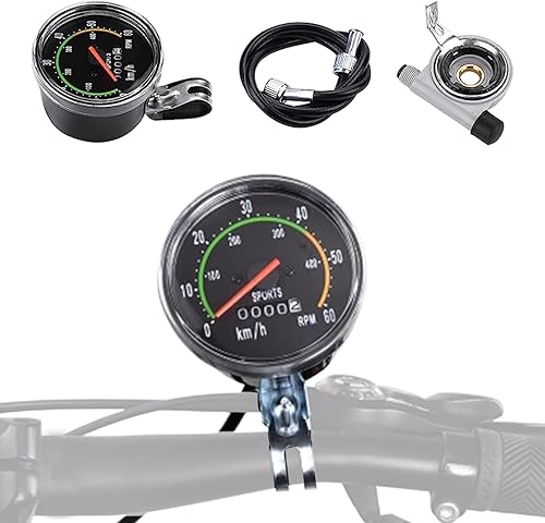Cuentakilómetros y velocímetro, KmH RMP impermeable Mini Bike Speedometer, estilo de la vieja escuela, computadora de ciclismo con cable para