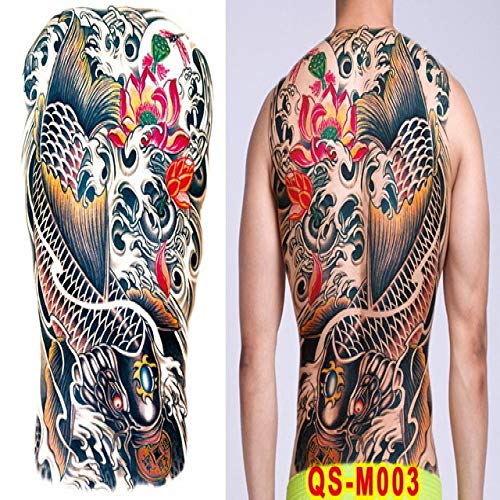 Preisvergleich Produktbild Handaxian Tätowierungsdrache-Rückseitentätow... der Männer 2pcs große wasserdichte Kunstaufkleber 2pcs-23