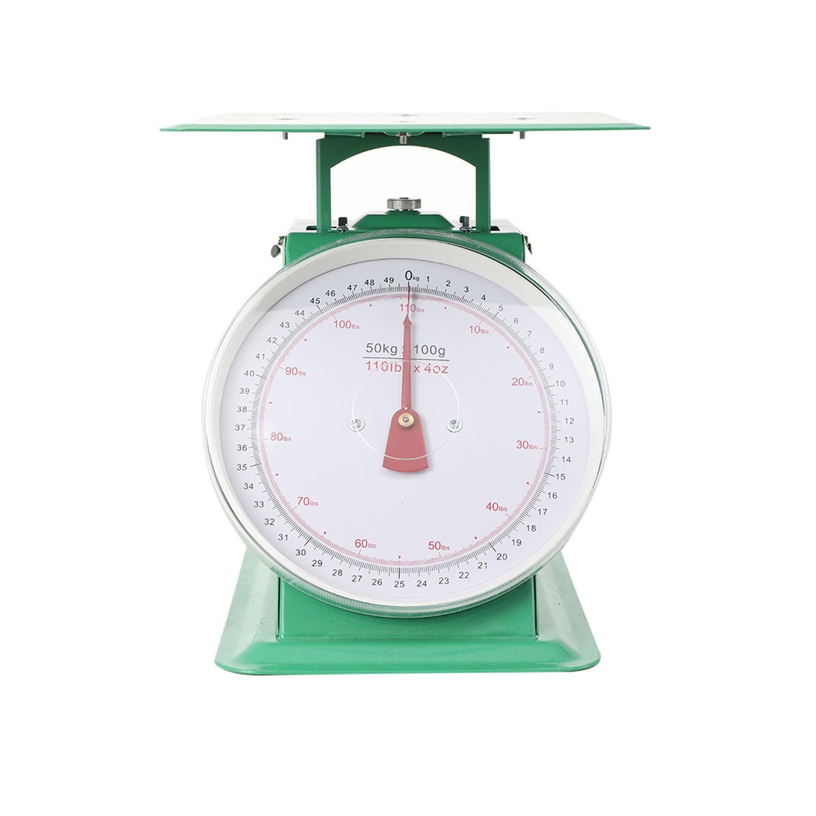 Bilancia meccanica resistente per cucina e cibo, con quadrante industriale, con piattaforma in acciaio inox, 50 kg