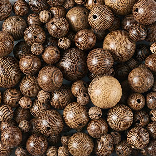 Craftdady 790pcs 5 Sizes Natural Stripe Round Wood Beads with 1 Roll Crystal Thread for Jewelry Crafts Making (6mm 8mm 10mm 12mm 15mm) - Image 3