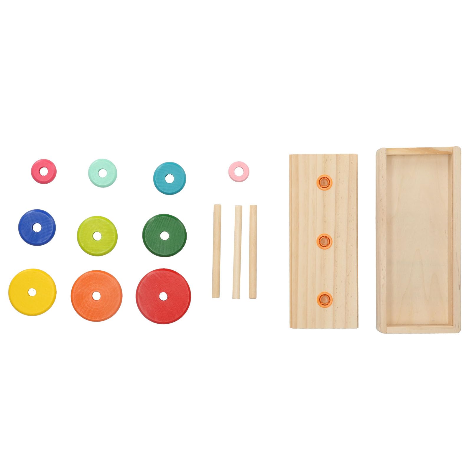 Generic Torre di Hanoi Puzzle a 10 Anelli Giocattolo in Legno, Gioco di Logica Rompicapo per Bambini Dai 5 Anni in su (Grande torre in scatola di Hanoi)