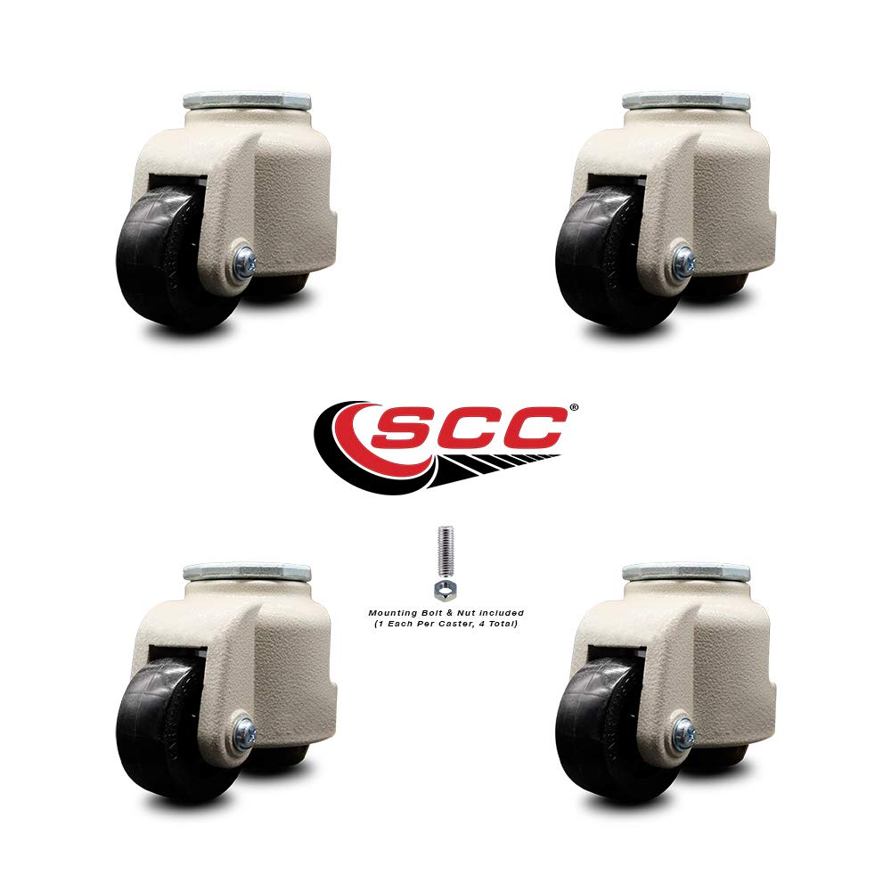 Nylon Swivel Threaded Stem Caster Set of 4 w/2.83