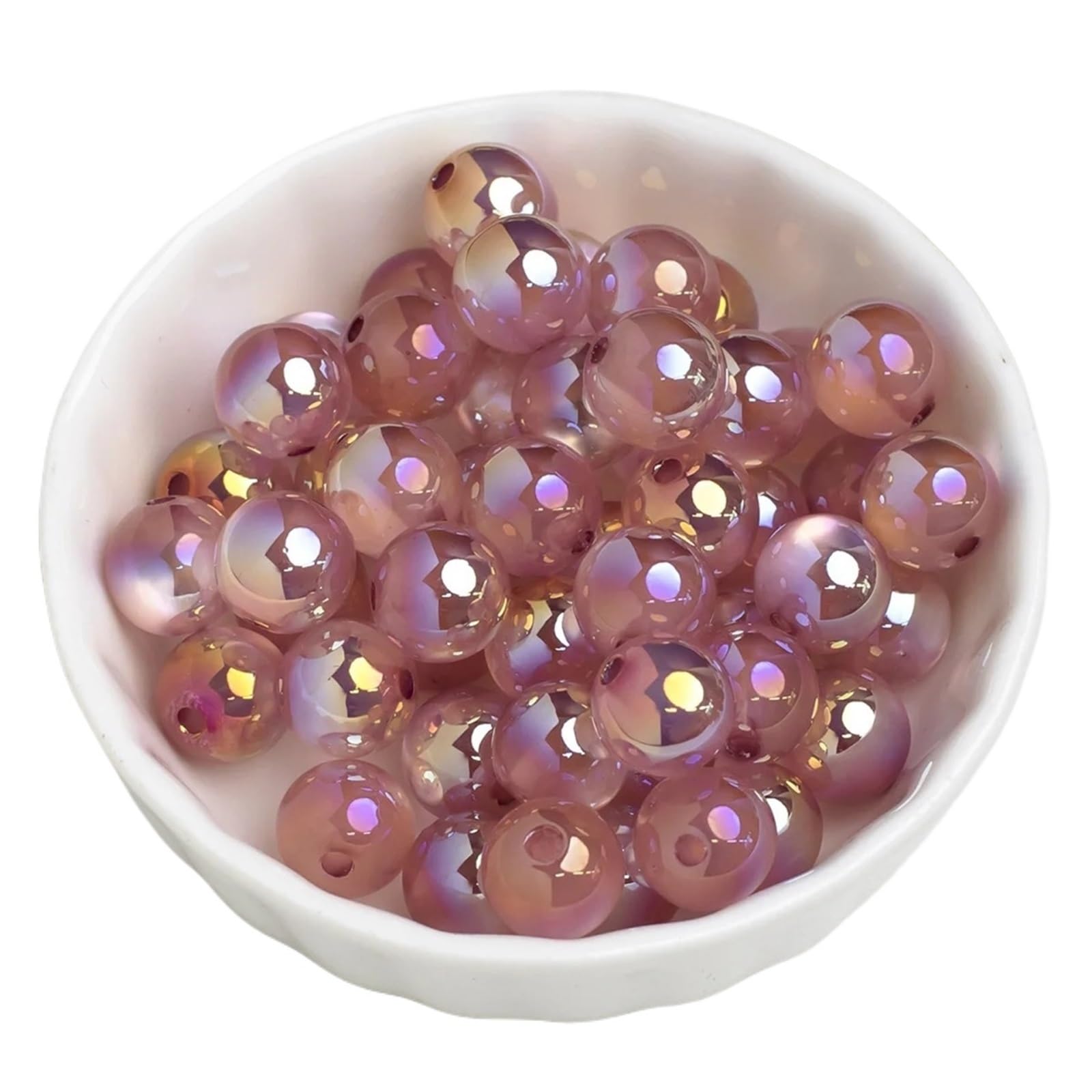 QuxetlRyz Craft Beading Kit 20pcs Handmade Loose Beads Round Colorful Spacer DIY Necklace Earrings Bracelet Jewelry Making Charms 10mm(Color6)