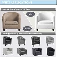 Vista 24 de Fundas de terciopelo para sillones, fundas de elastano para sillones, fundas elásticas para sillas de bañera, fundas protectoras para muebles, funda