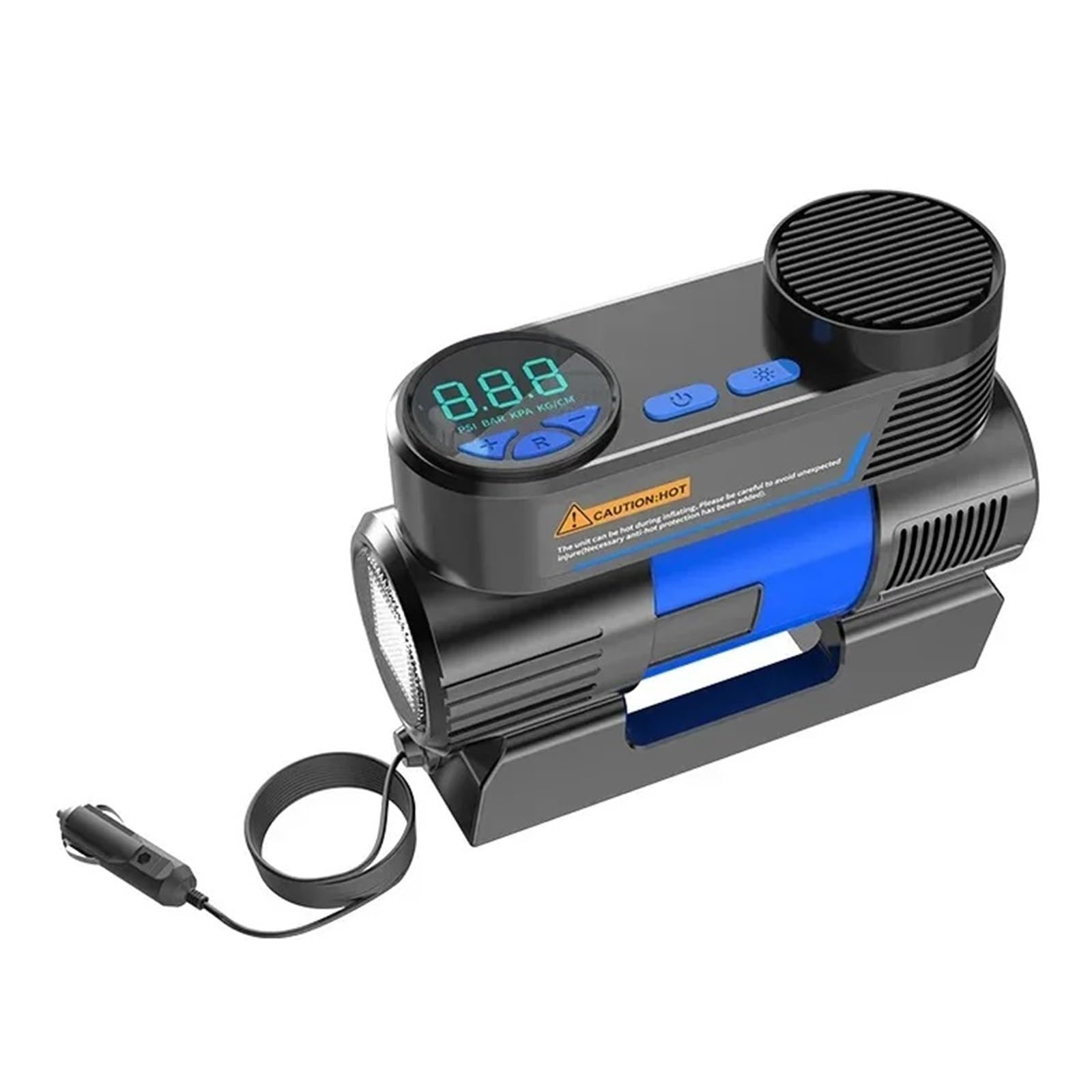 Bomba De Aire Eléctrica For Coche, Inflador Neumáticos con Pantalla Digital Portátil 12V, Inyector 150PSI, Compresor For Y Motocicleta Inflado Rápido Esfuerzo(Large Digital Style)