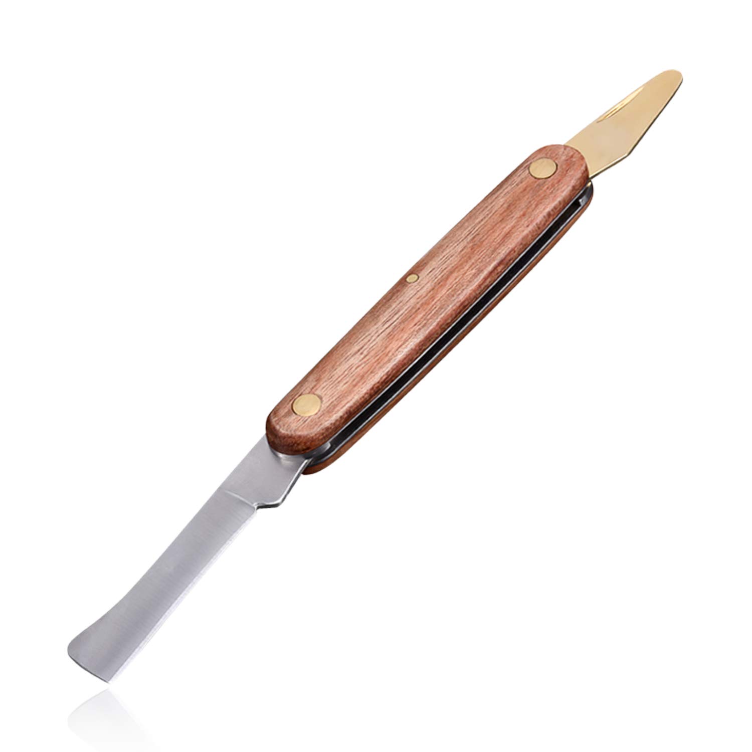 Taglierina Pieghevole per Innesto da Giardino, Coltello da Giardino per Innesto a Doppia Lama Multifunzionale con Divisore, Pieghevole