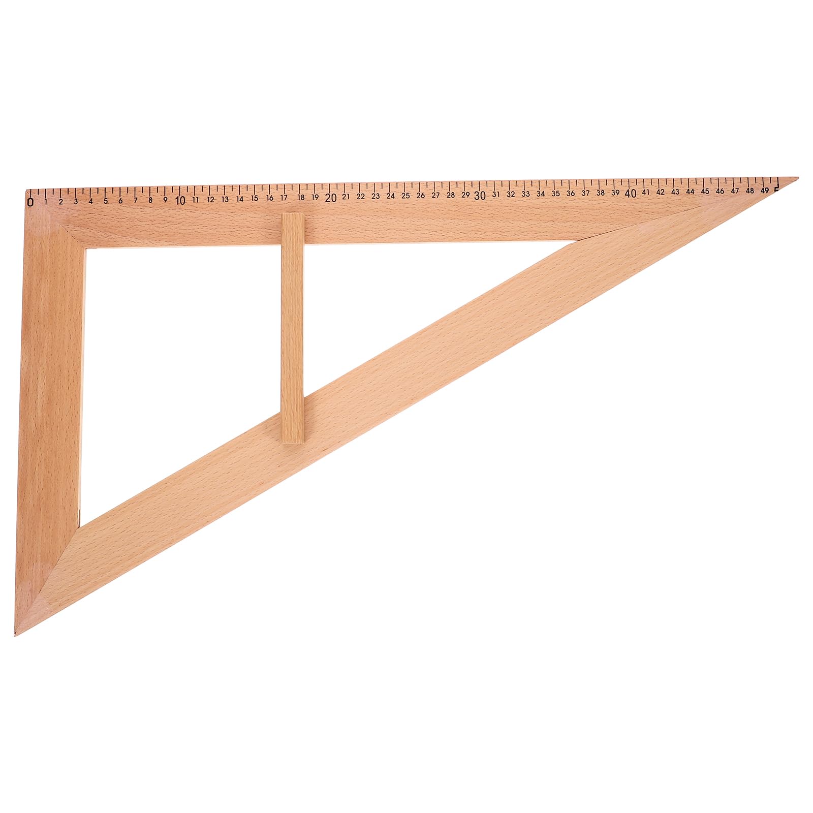 Instrument de Mesure en Bois 1 Pièce, Équerre Géométrique pour Tableau Blanc, Outil Scolaire pour Enseignants et Élèves en Classe