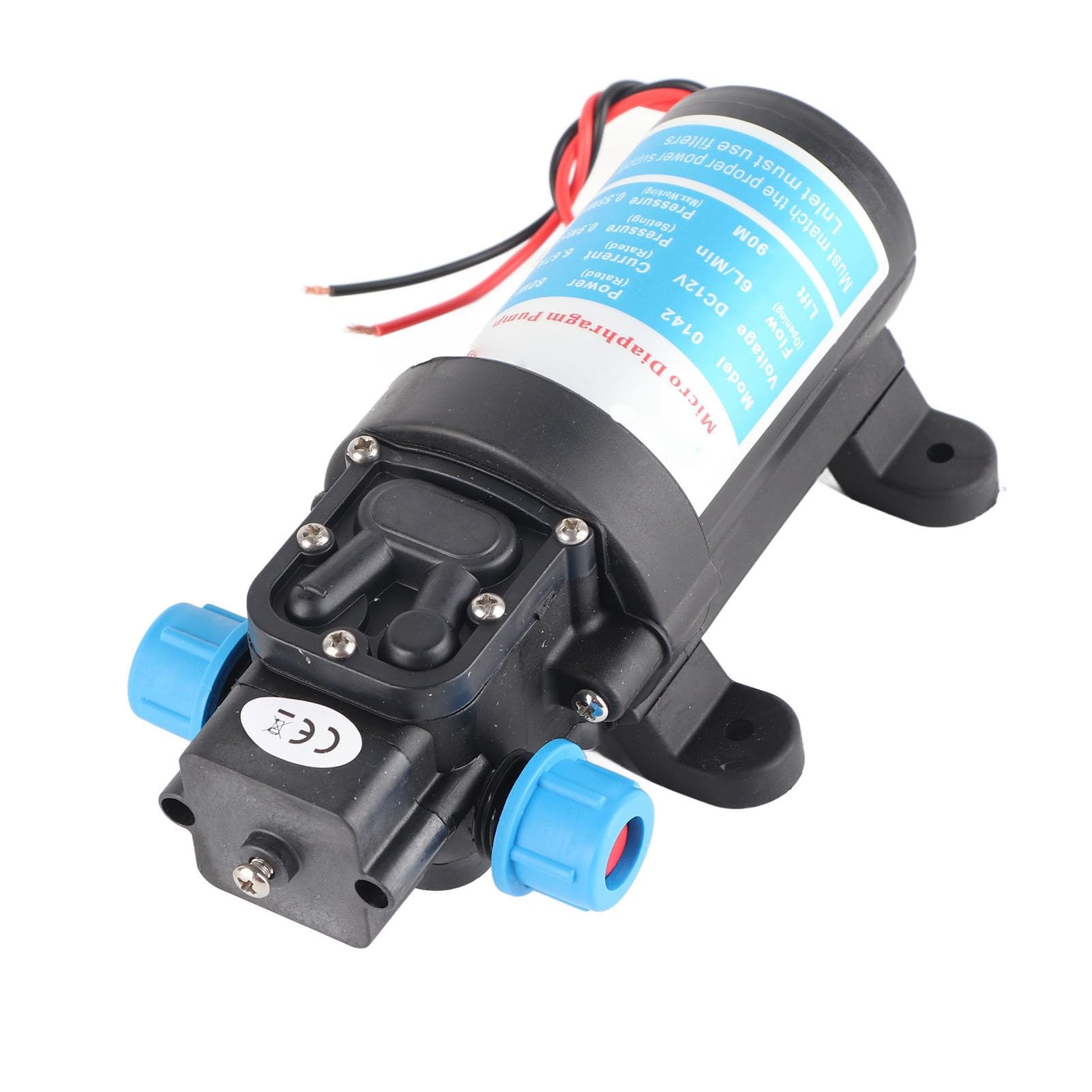 Mikromembranpumpe 5,5 L/min – 24V, 80W, 9 Bar Max, Selbstansaugend, Für Bewässerung & Chemie