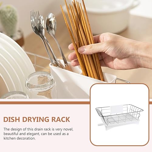 Miniatura 3 de Luxshiny 1 juego de cubiertos de secado de platos, soporte de drenaje de platos de acero inoxidable, soporte para colador de platos para cocina y