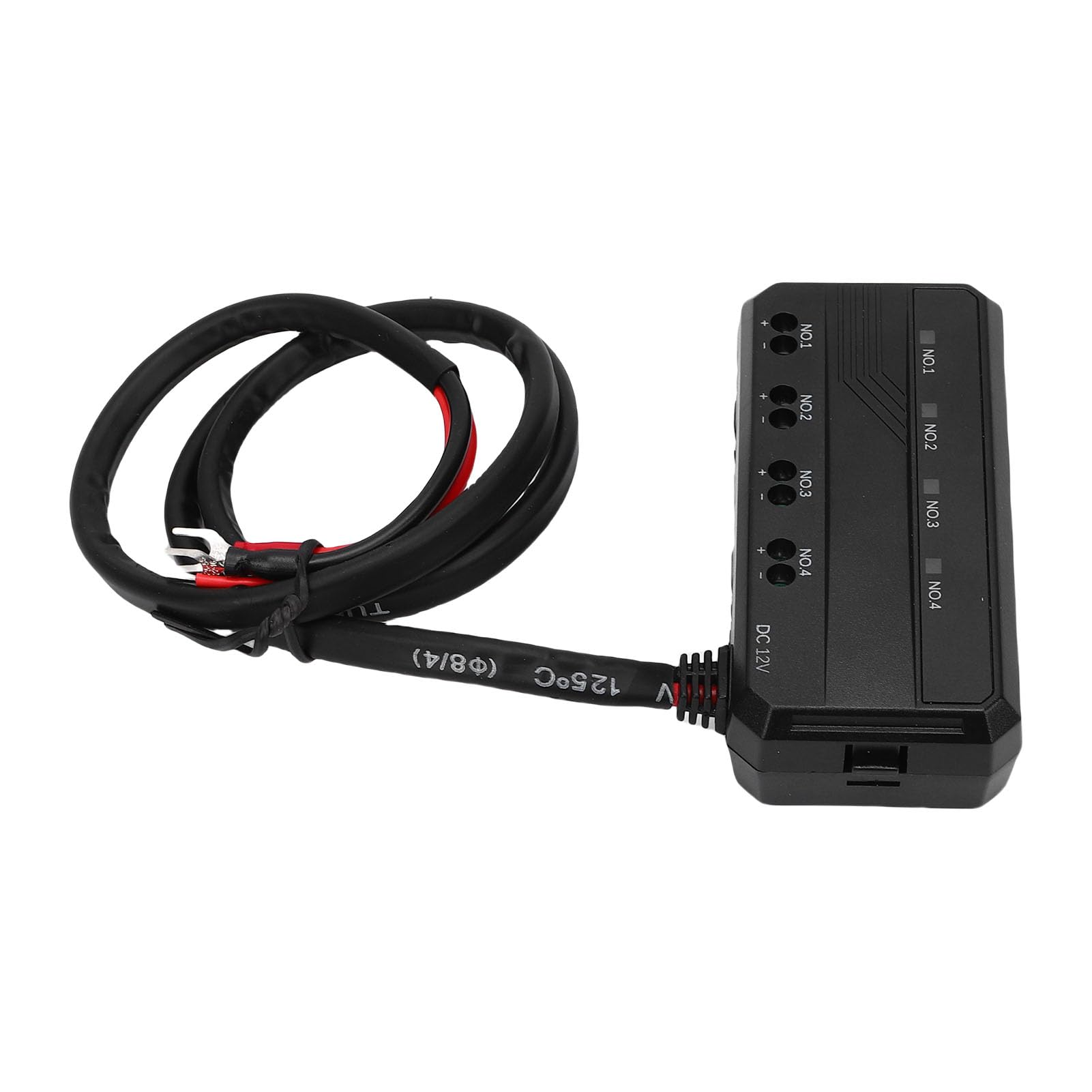 Luocute Boîte à Fusibles de Moto 12 V, Bloc de Fusibles Universel à Profil Bas 20 A avec Indicateur LED et 4 Circuits, pour Voitures, VTT, UTV, Bateaux et Autres Véhicules 12 V