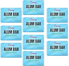 Crowny Alum Bar after Shave Fitkari with travel case - 100% Pure Natural Phitkari Stone Bar for water purification, Pain relief, Skin Tightening, Underarm Deodorant| Gentle, Effective & Natural Padikaram | After Shave Lotion alternative| Chemical-Free Sha