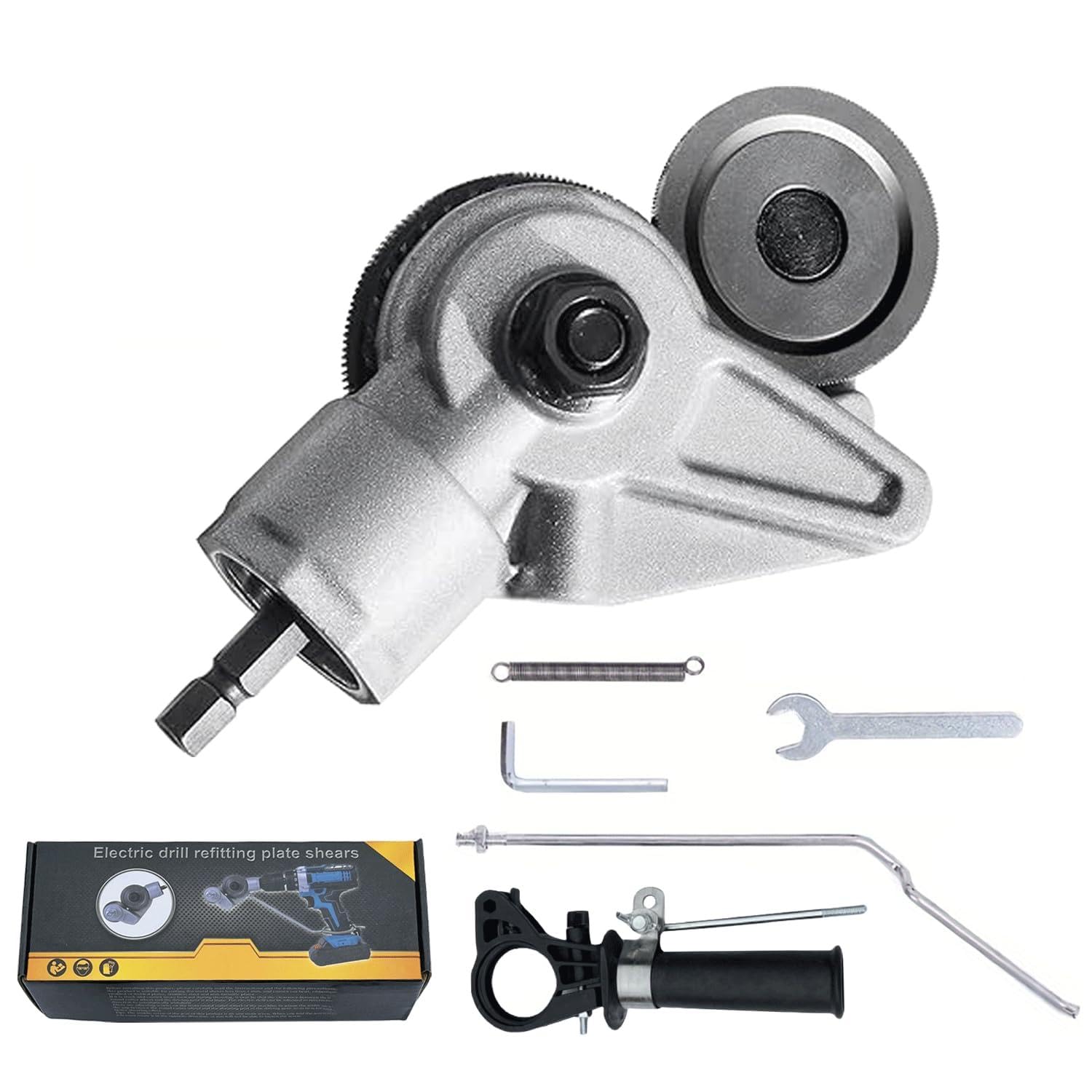 Cisaille à Tôle Électrique, Découpe Tôle sur Visseuse, Coupe-Tôle pour Perceuse | Découpe Tôle Métal pour Fer, Acier, Cuivre, Aluminium