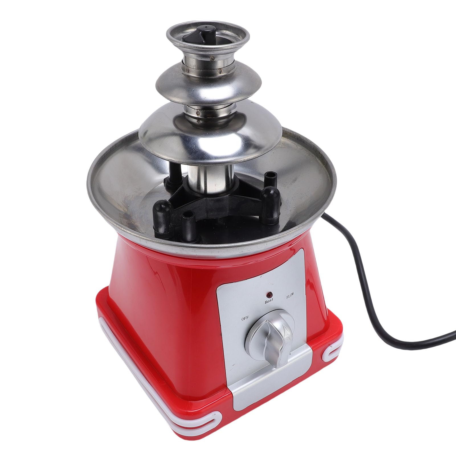 Generic Chocolate Fountain Machine, 3 Settings Stainless Steel Chocolate Fountain 3 Tier Quiet for Wedding (US Plug 110V)