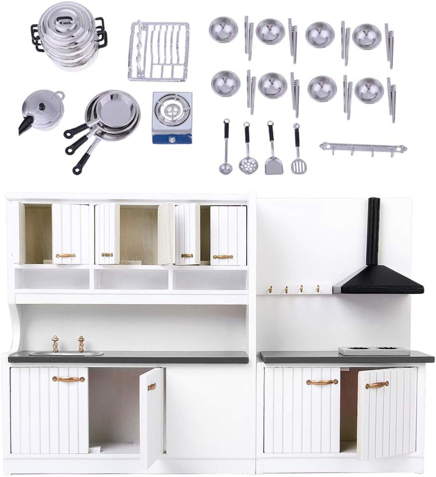 Amazon Baoblaze 1 12ドールハウス ミニチュア キッチン家具キット キッチン調理器具セット プラモデル 通販